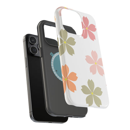 Pastel Sakura Blossom Tough MagSafe iPhone Case – Durable Design with Soft Matte Finish