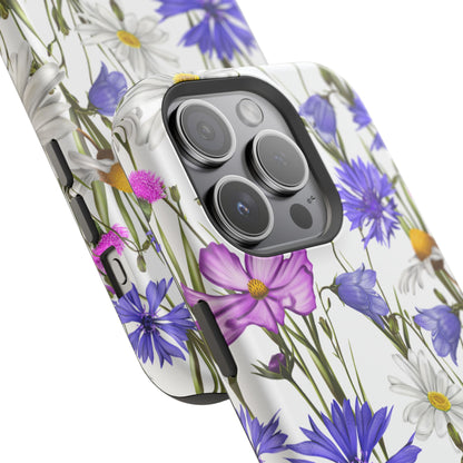 Wildflower Meadow MagSafe Case – Purple, Blue, and White Floral Design