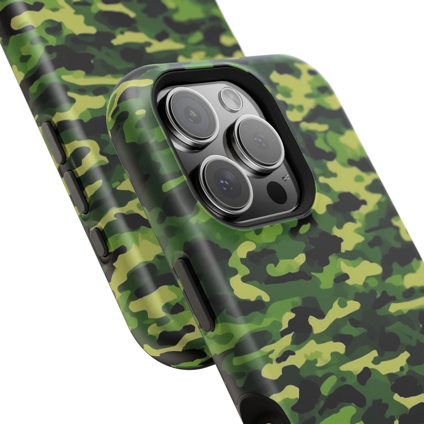 Green Woodland Camouflage – MagSafe iPhone Case, Slim and Shockproof