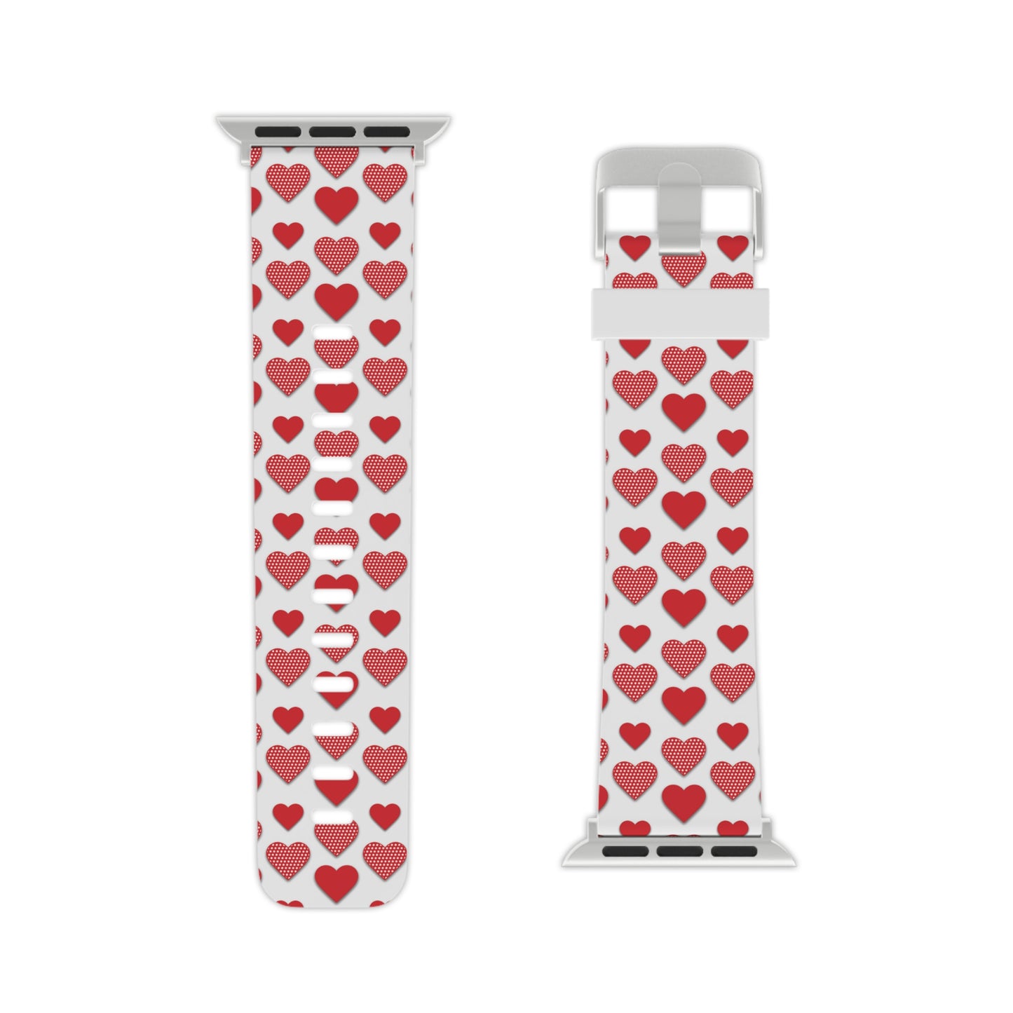  Red & Polka Dot Hearts Apple Watch Band