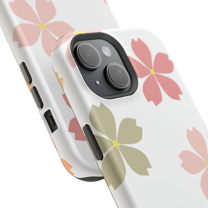 Pastel Sakura Blossom Tough MagSafe iPhone Case – Durable Design with Soft Matte Finish