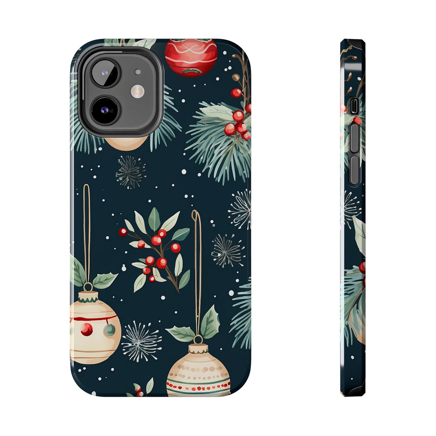 Elegant Christmas Ornaments and Pine - iPhone Series Case