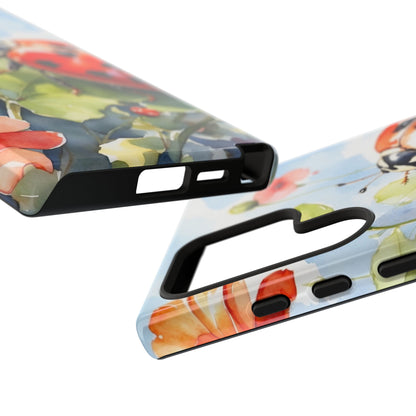 Watercolor Ladybug & Poppy Fields - Samsung Galaxy Case