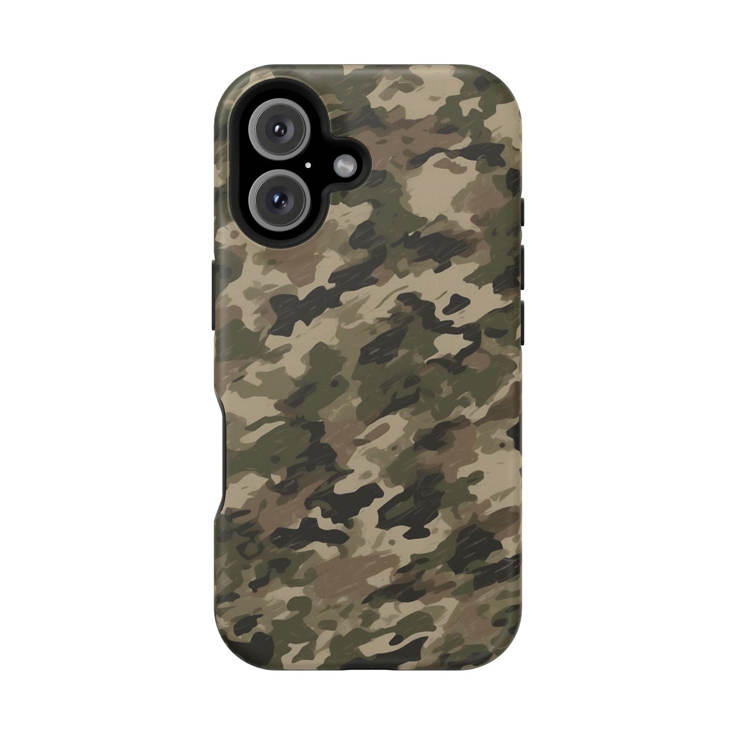 Classic Light Brown Camouflage – MagSafe iPhone Case with Rugged Elegance