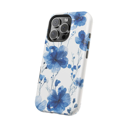 Ethereal Blue Blossoms iPhone Case