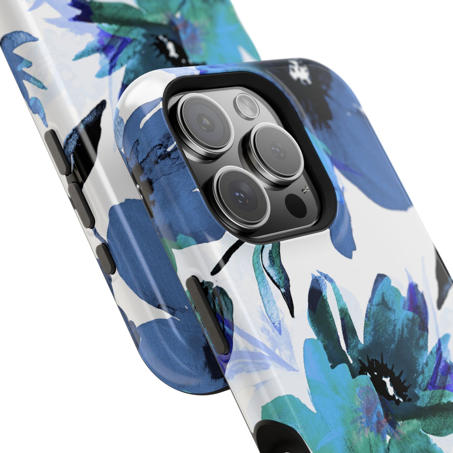 MagSafe iPhone Case – Serene Blue Blossom