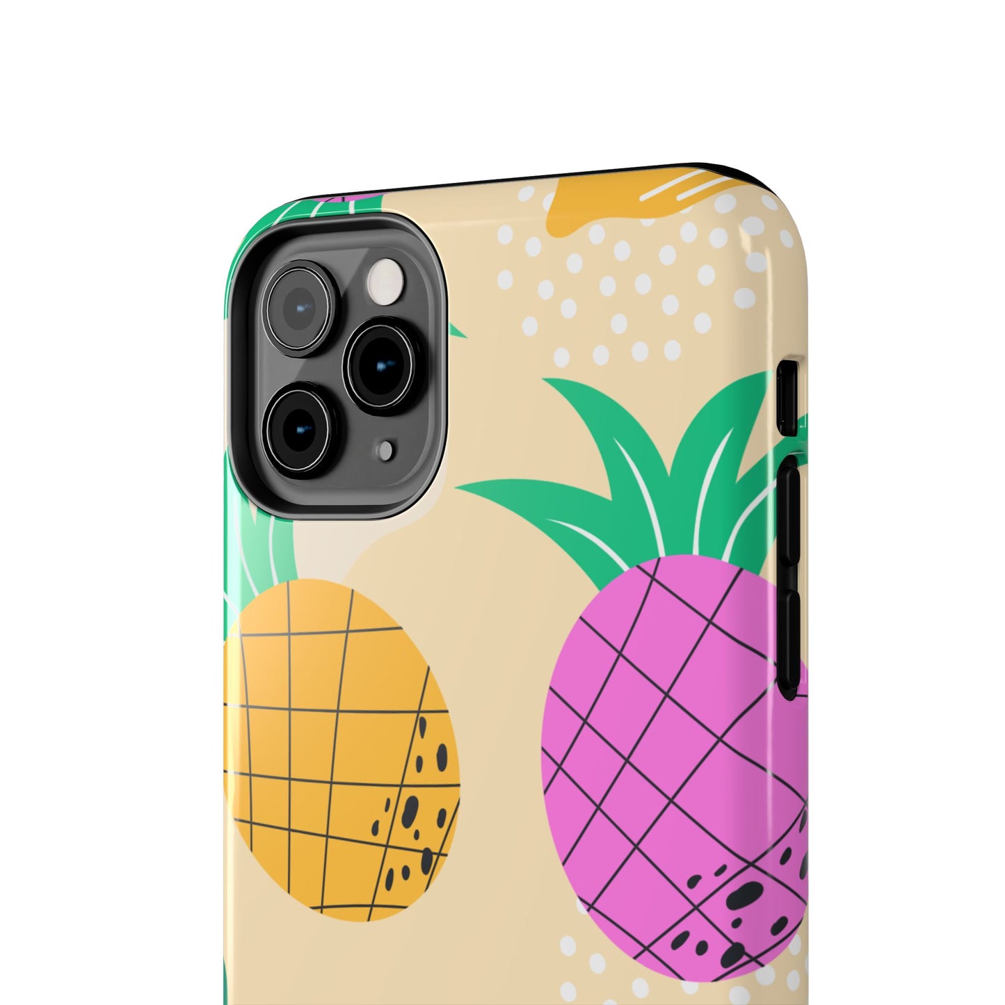 Tropical Pop iPhone Case – Fun Pineapple & Lemon Design with Vibrant Summery Colors