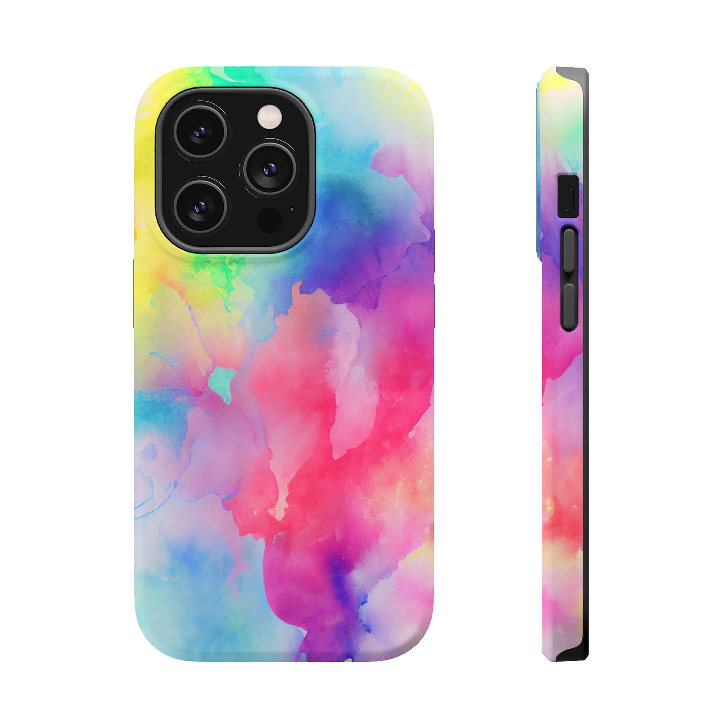 Pastel Watercolor Dream MagSafe iPhone Case – Slim Profile, Glossy Finish