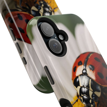 MagSafe iPhone Case: Ladybug on White Daisy