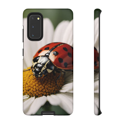 Samsung Galaxy Case: Ladybug on White Daisy