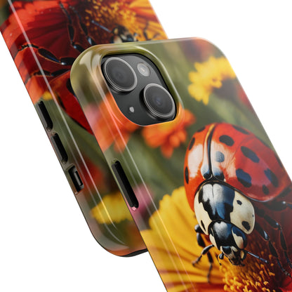 Ladybug on Orange Daisy - iPhone Series Case