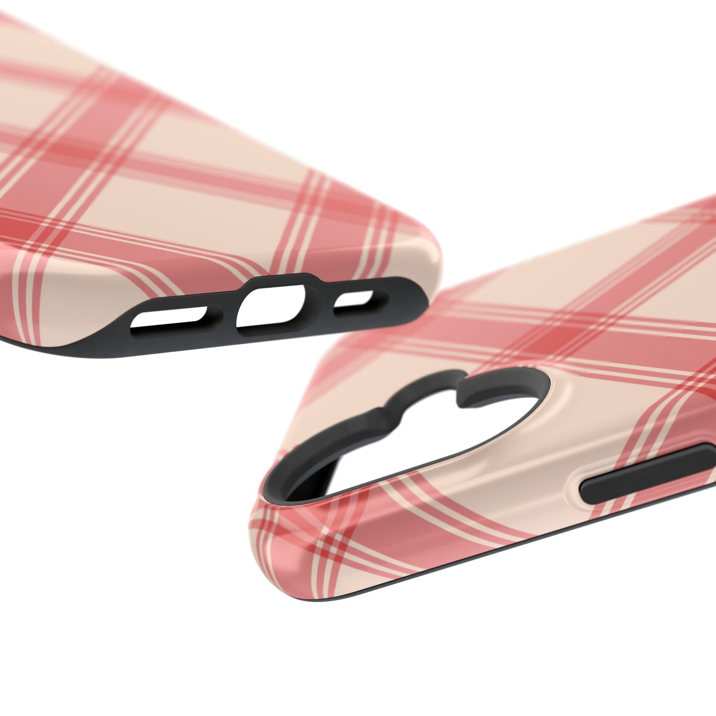 Soft Peachy Red Plaid MagSafe Case