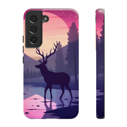 Twilight Elegance: Stag Reflection – Samsung Galaxy Case