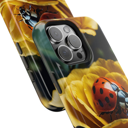 MagSafe iPhone Case: Ladybug on Yellow Petals