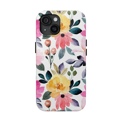 Blossoming Beauty – iPhone Series Case with Vibrant Watercolor Flowers