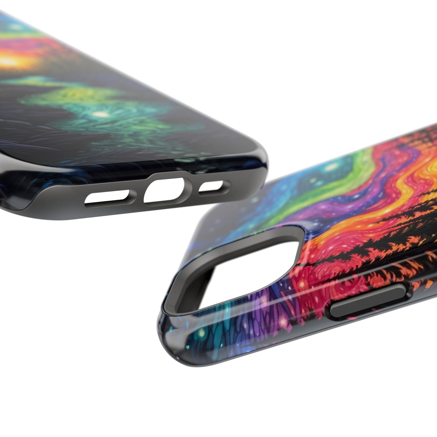 Celestial Nightscape MagSafe iPhone Case – Vibrant River and Starry Sky Design