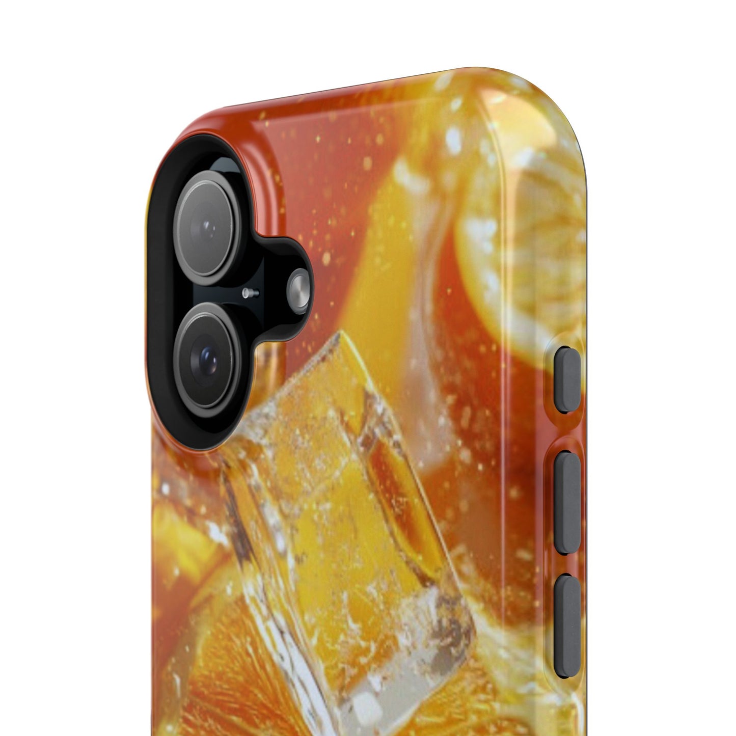 Citrus Orange Splash MagSafe iPhone Case – Dual-Layer Tough Protection, Vibrant Summer Design