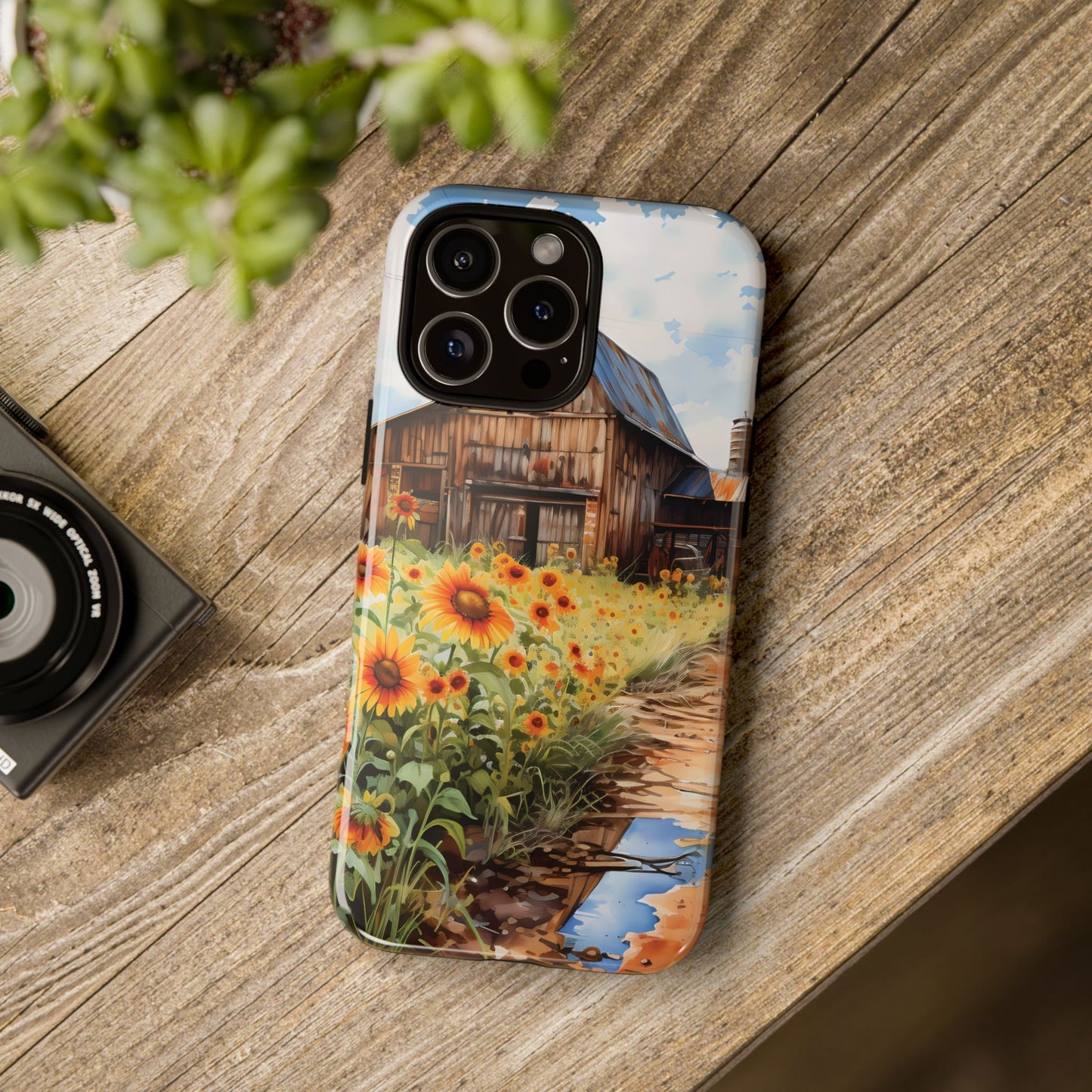 Sunflower iPhone Case  Rustic Farm Style