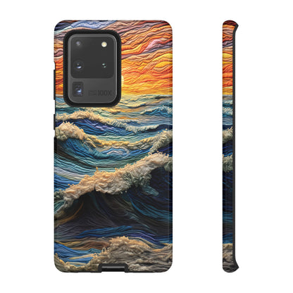 Textured Ocean Sunset Waves – Samsung Galaxy Series Case