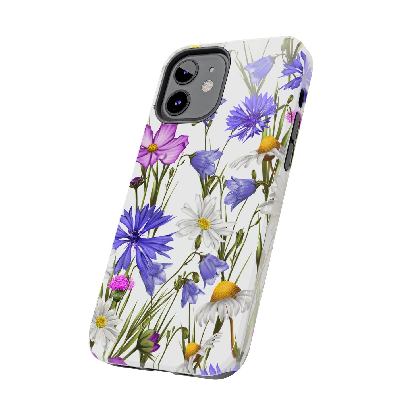 Wildflower Meadow iPhone Case – Purple, Blue, and White Floral Design