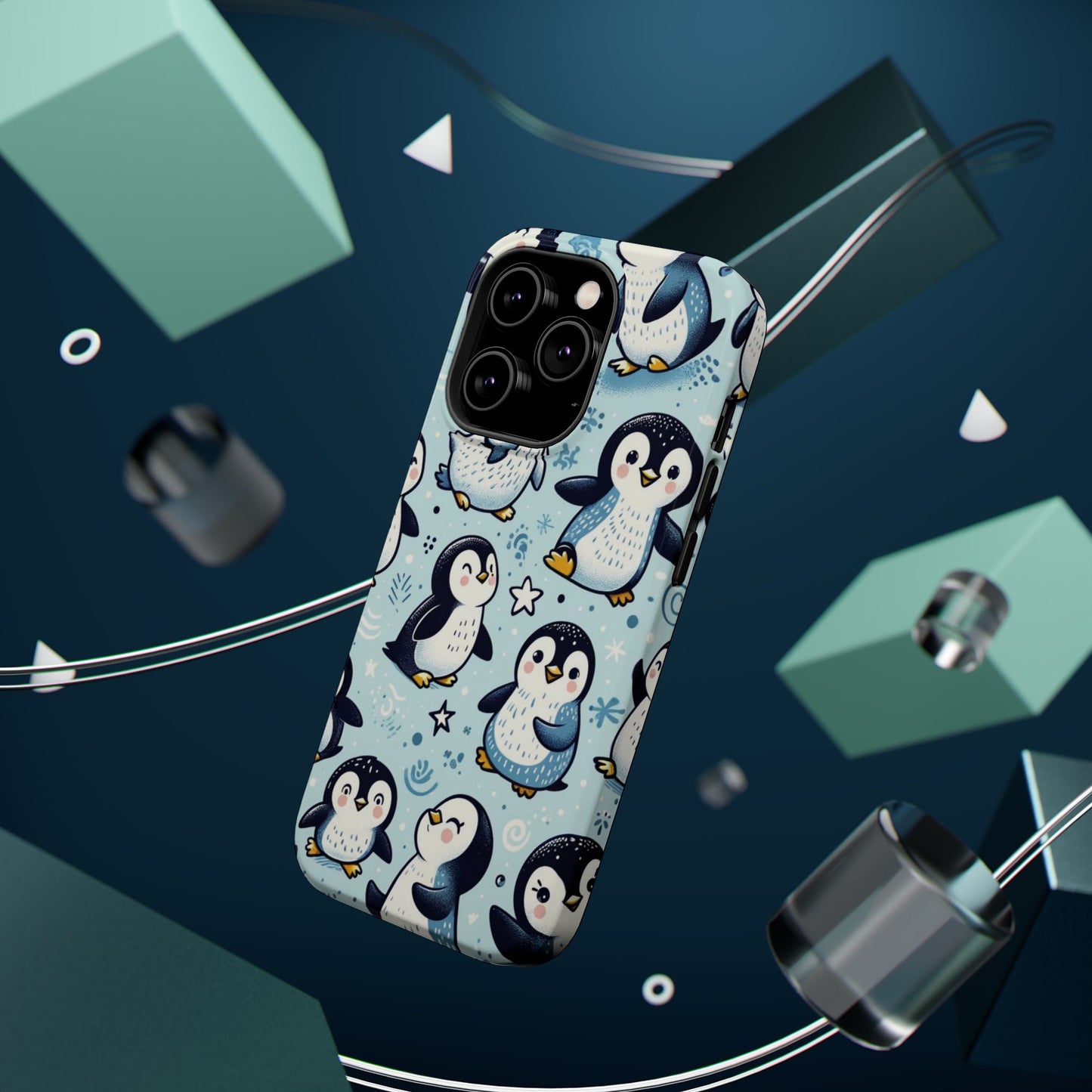 Cute Penguin Parade iPhone Case