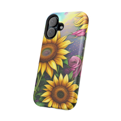 Whimsical Sunflower & Rose Garden - MagSafe iPhone Series Case