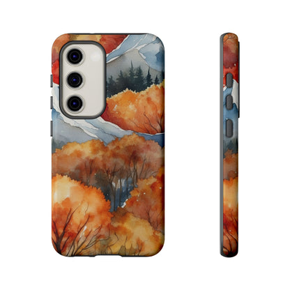 Autumn Mountain Forest Watercolor - Samsung Galaxy Case