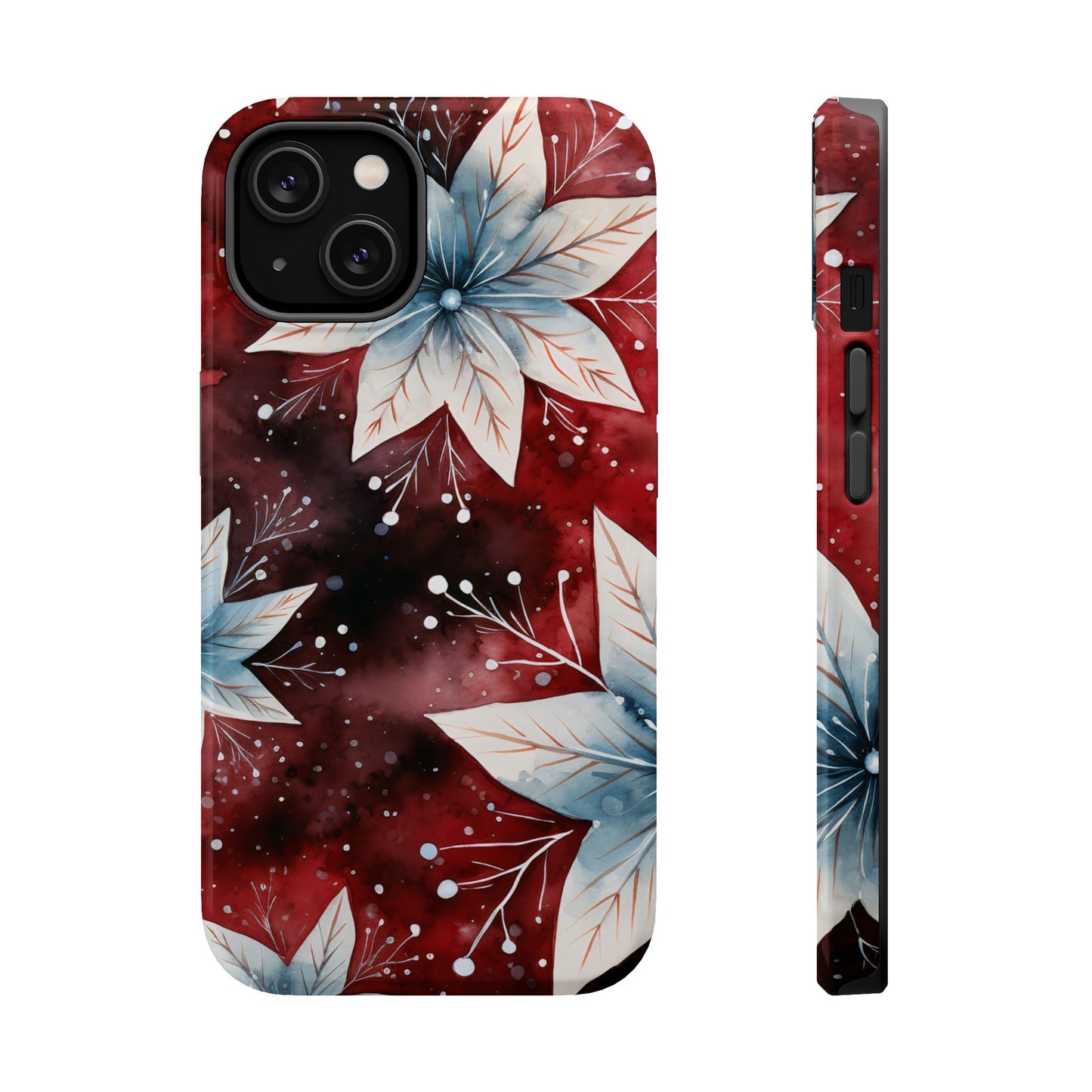 Winter Bloom Poinsettia – MagSafe iPhone Case