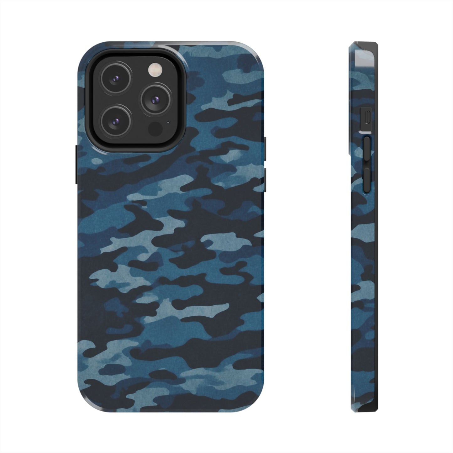 Dark Blue Camouflage – Stylish and Durable iPhone Case for Everyday Use