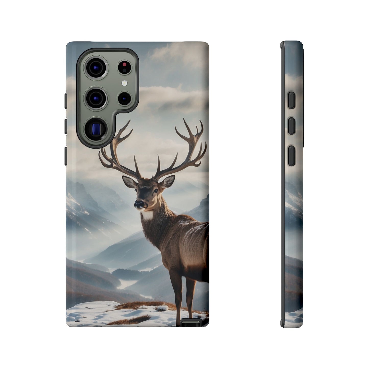 Alpine Majesty: Stag in Snow – Samsung Galaxy Case