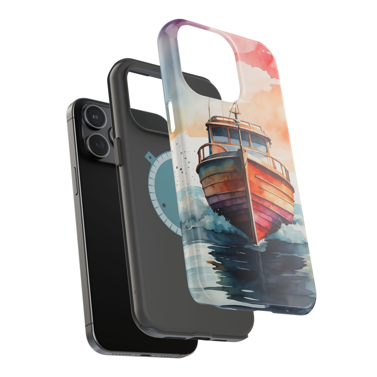 Sunset Sail Watercolor Boat –  MagSafe iPhone Series Case