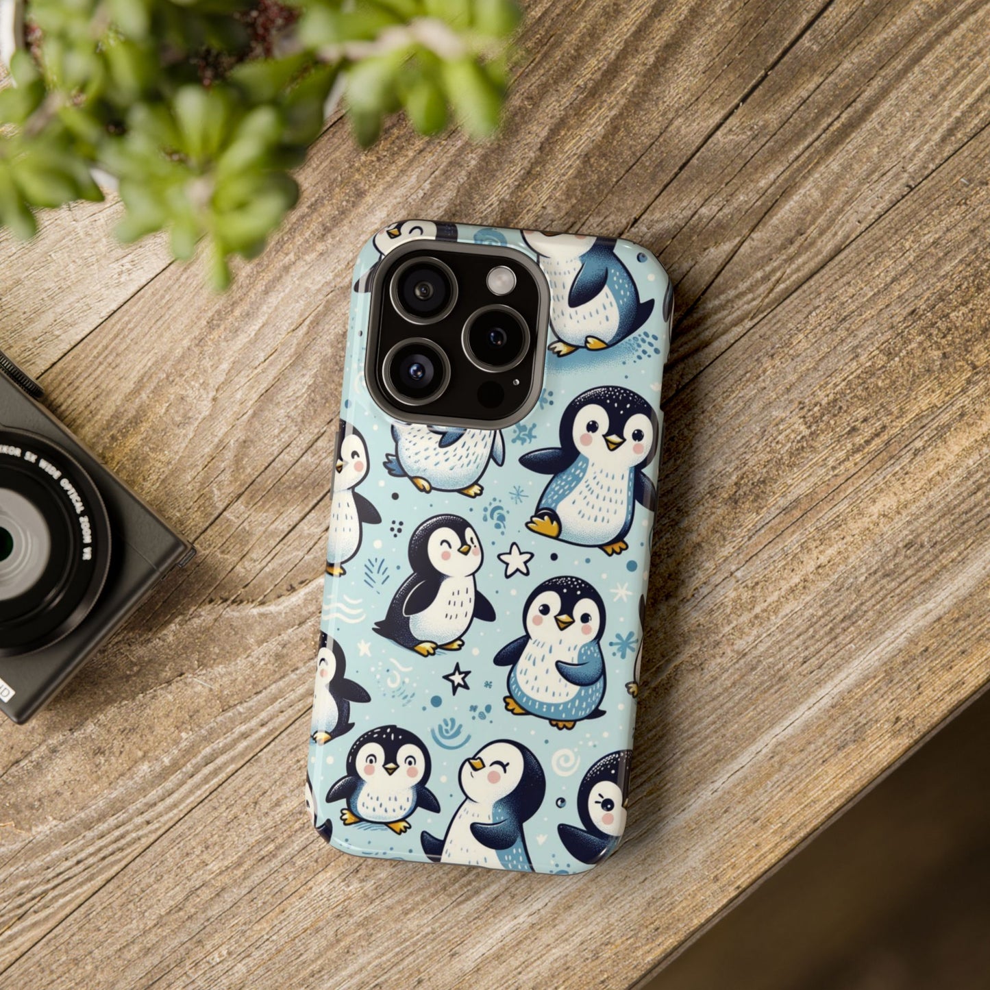 Cute Penguin Parade iPhone Case