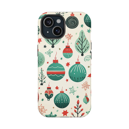 Vintage Christmas Ornaments Pattern – MagSafe iPhone Series Case