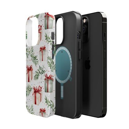 Watercolor Holiday Gifts & Greenery - MagSafe iPhone Series Case