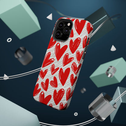 MagSafe Case: Whimsical Heart Doodle