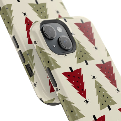 Retro Christmas Trees Pattern - MagSafe iPhone Series Case