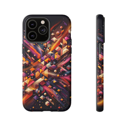 Vibrant Geometric Case | Futuristic Cosmic Art