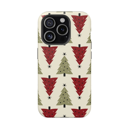 Retro Christmas Trees Pattern - MagSafe iPhone Series Case