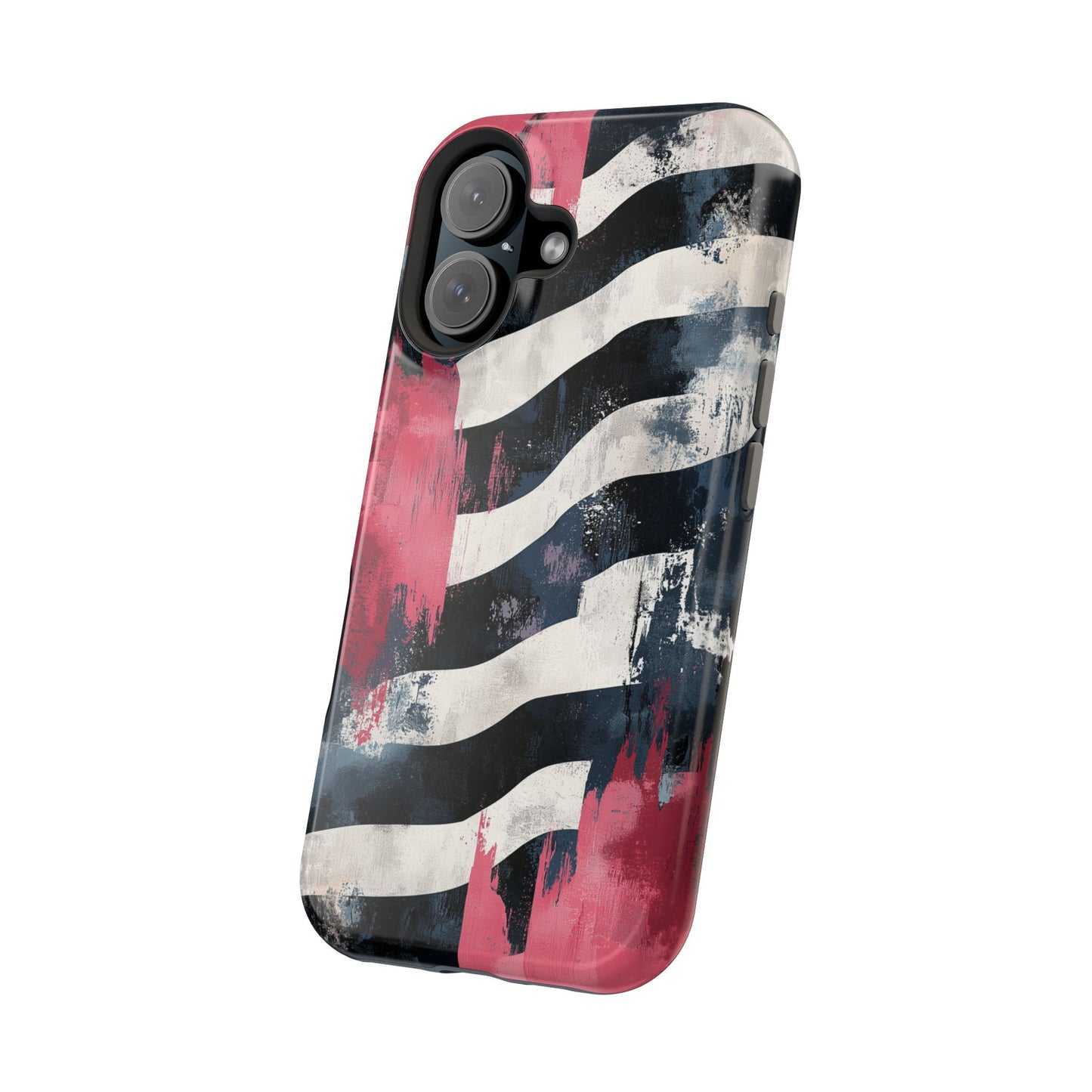 MagSafe iPhone Case: Blood Zebra – Bold Red & Black Pattern