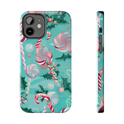 Candy Cane & Peppermint Holiday Delight – iPhone Series Case