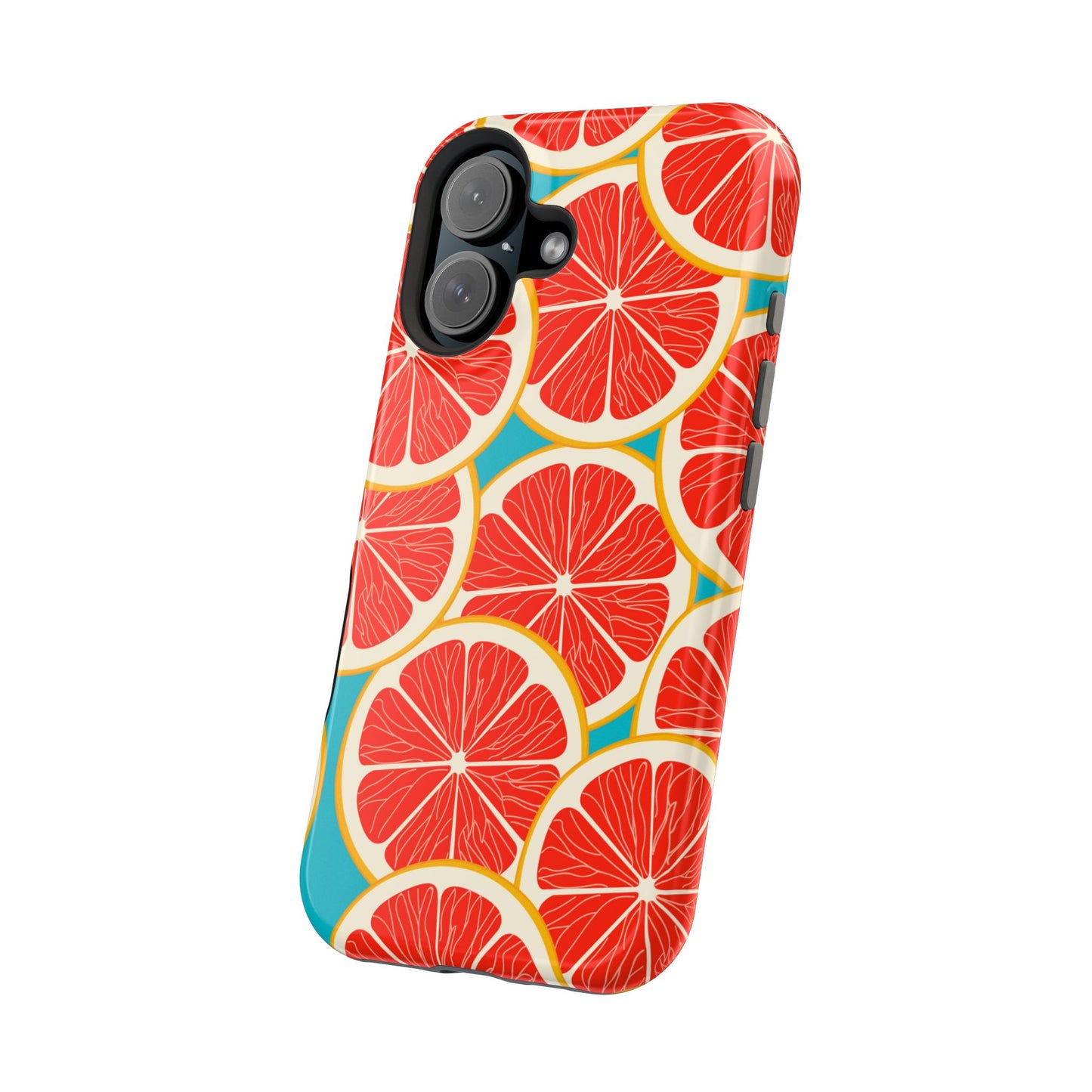 Ruby Grapefruit Pop Tough MagSafe iPhone Case – Vibrant Citrus Design, Shock-Resistant Protection