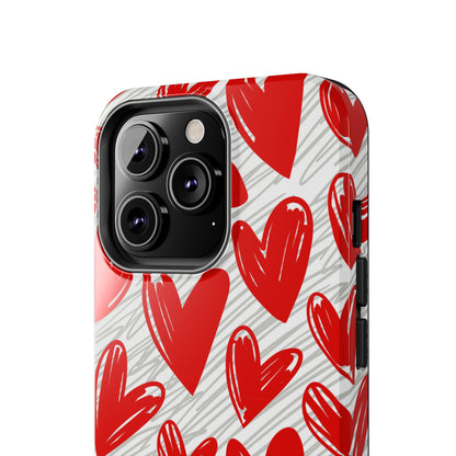 iPhone Case: Whimsical Heart Doodle