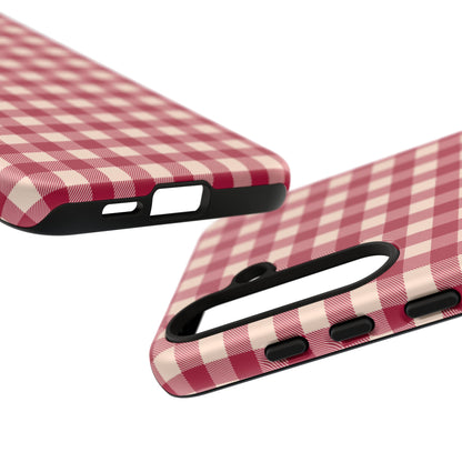 Vintage Red Gingham Check – Samsung Galaxy Case