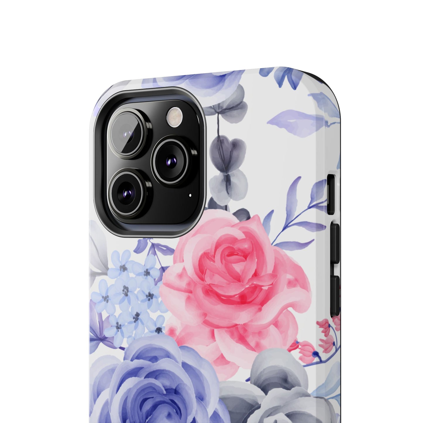 Elegant Blue Floral Watercolor Design – iPhone Case