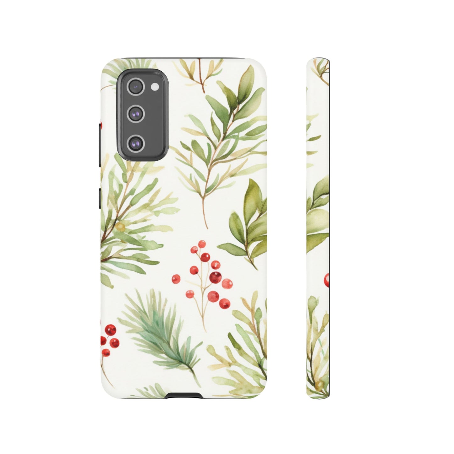 Winter Greenery & Berry Watercolor – Samsung Galaxy Series Case