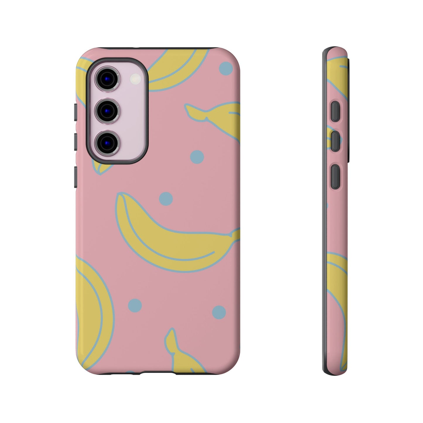 Pink Banana Pop Samsung Galaxy Case – Cute Pastel Design with Fun Retro Vibe