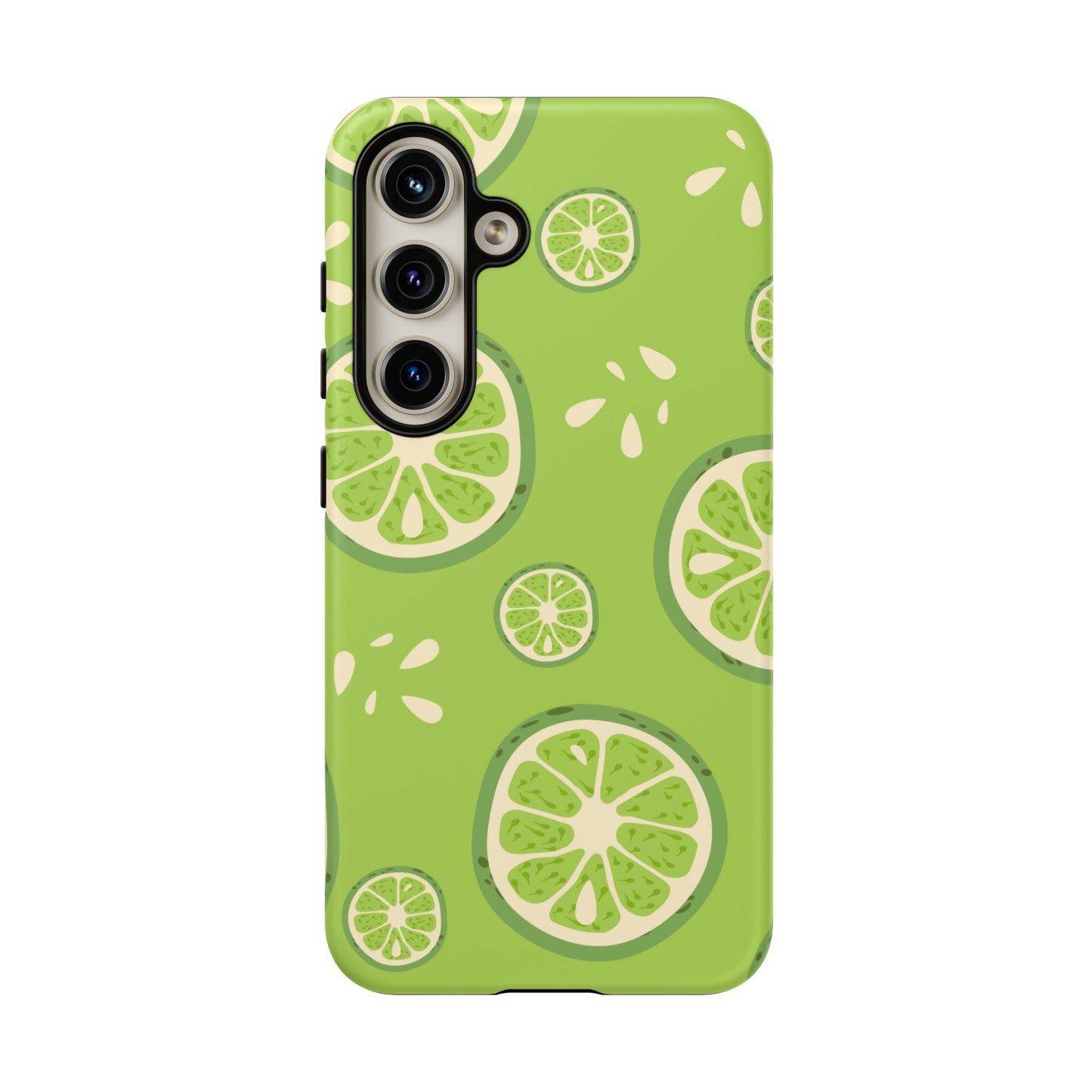 Zesty Lime Splash Tough Samsung Galaxy Case – Fresh Citrus Design, Dual-Layer Protection