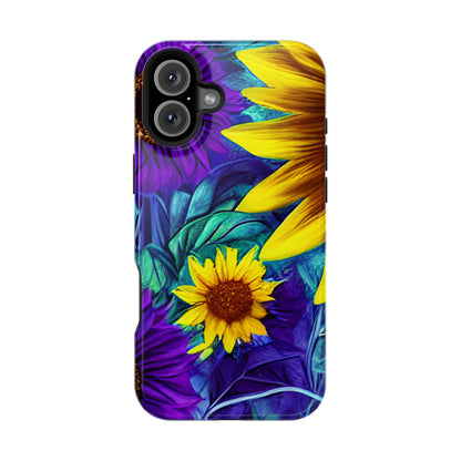 Purple & Gold Sunflower Dream - MagSafe iPhone Series Case