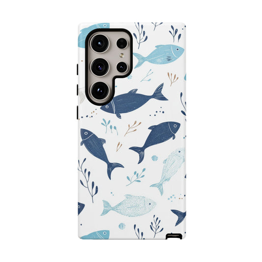 Oceanic Blue Fish Pattern - Samsung Galaxy Series Case