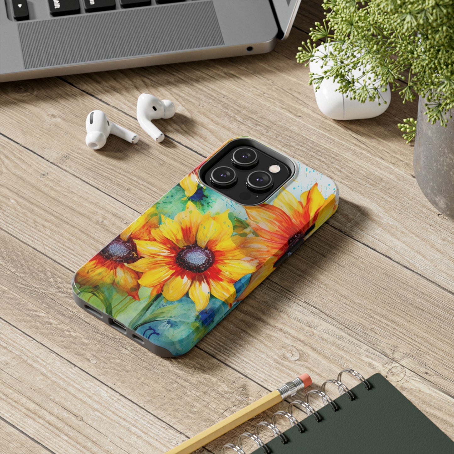 Watercolor Sunflower Splash - iPhone Series Case